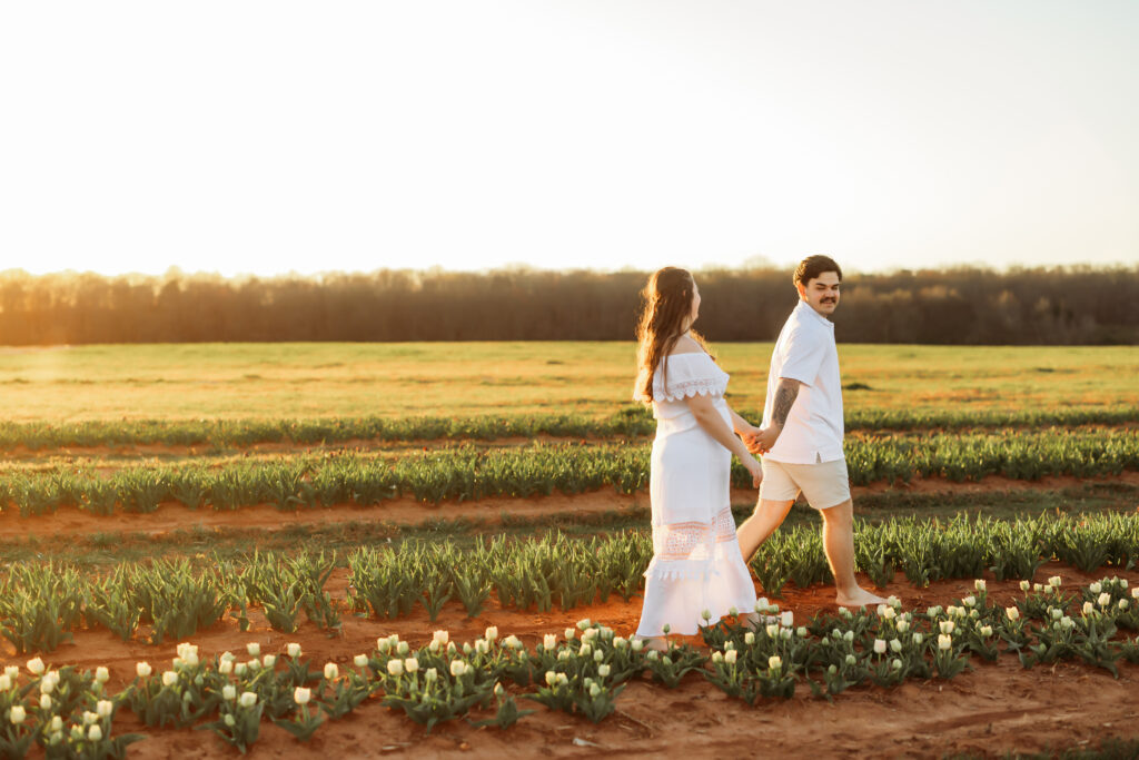 Jacksonville Florida Kingsland Georgia Engagement Photographer Flower Fields