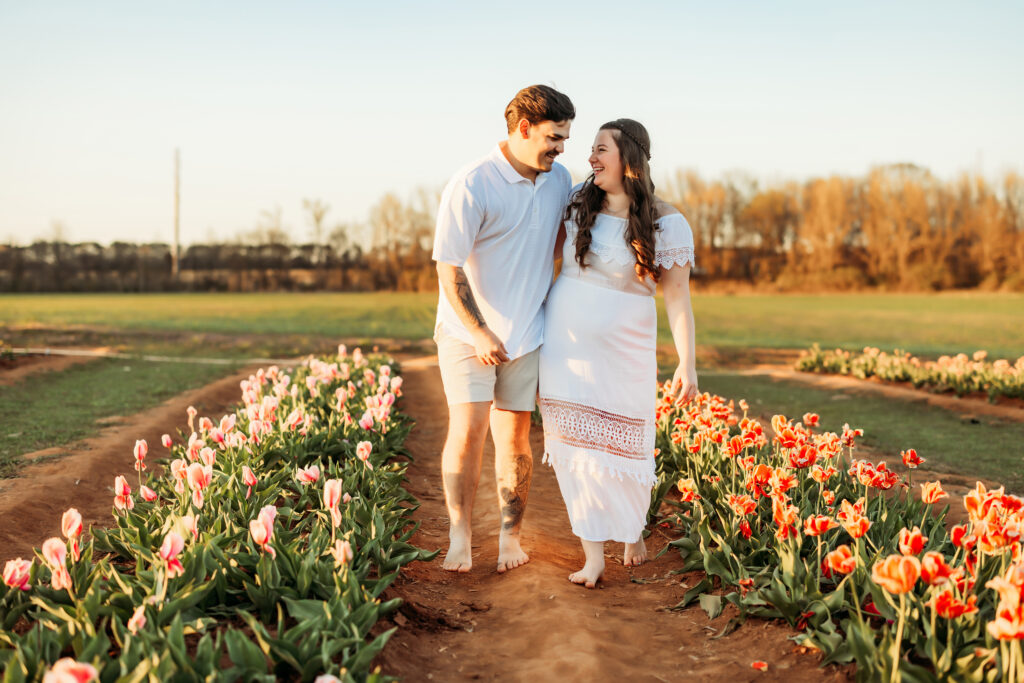 Jacksonville Florida Kingsland Georgia Engagement Photographer Flower Fields